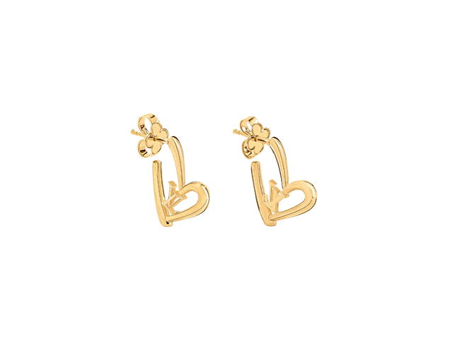 Louis Vuitton Louis Vuitton Fall In Love Earrings PM In LV Initials Metal With Gold-Color Finish - view 1