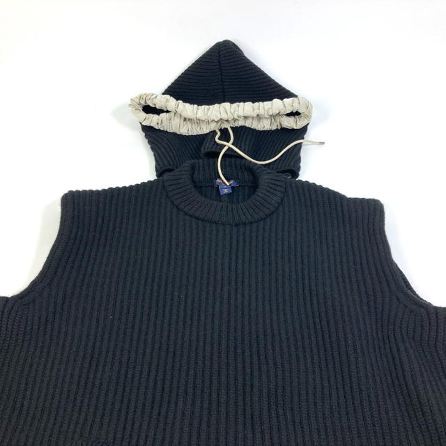 Louis Vuitton LOUIS VUITTON FLKW83 hood sleeveless knit Sleeveless knit wool Black - view 3