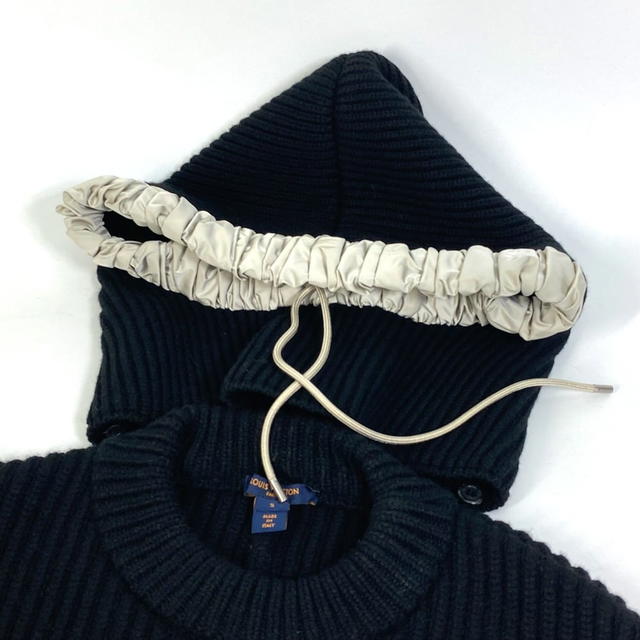 Louis Vuitton LOUIS VUITTON FLKW83 hood sleeveless knit Sleeveless knit wool Black - view 4