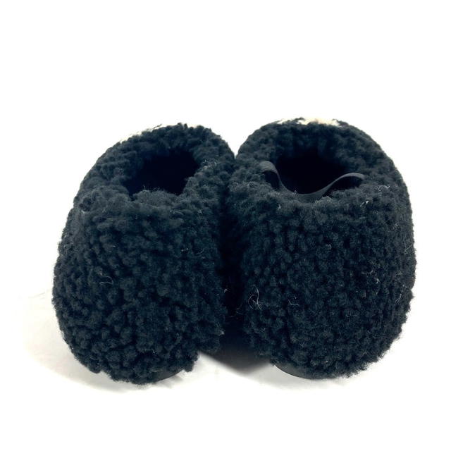 Louis Vuitton LOUIS VUITTON Fur LV logo Flat shoes, shoes, flats pumps fur Black/Beige - view 4