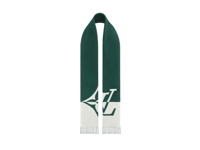 Louis Vuitton Louis Vuitton Graphic Dual Scarf Dark Green - view 3