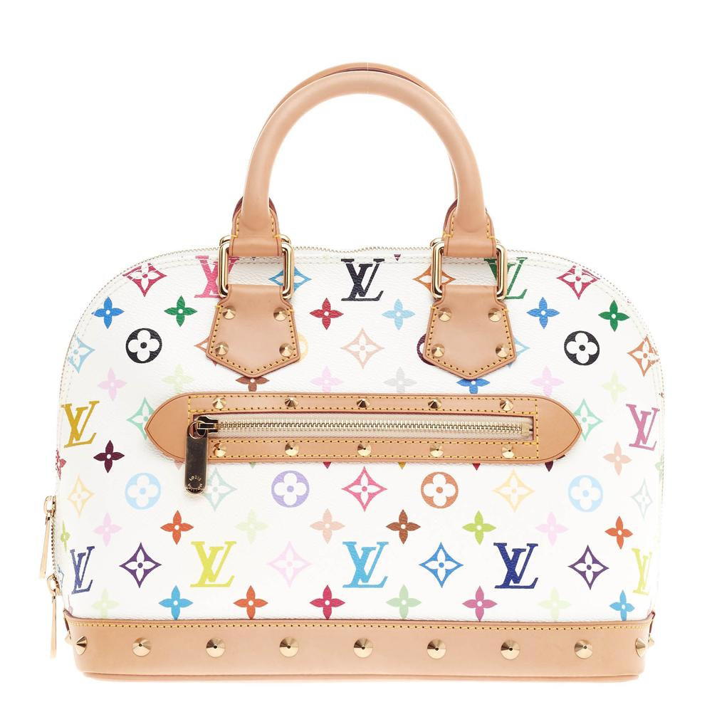 Louis Vuitton Louis Vuitton x Takashi Murakami Alma Monogram PM White Multicolor