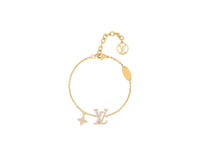 Louis Vuitton Louis Vuitton Iconic Enamel Bracelet In Brass And Light Pink Enamel - view 1