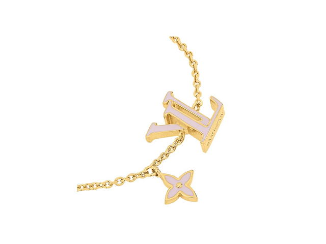 Louis Vuitton Louis Vuitton Iconic Enamel Bracelet In Brass And Light Pink Enamel - view 3