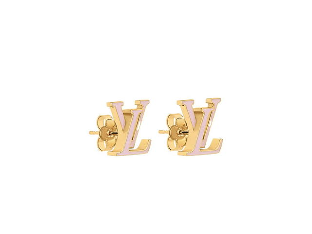 Louis Vuitton Louis Vuitton Iconic Enamel Earrings With Gold-Finish Brass And Pink Enamel - view 1