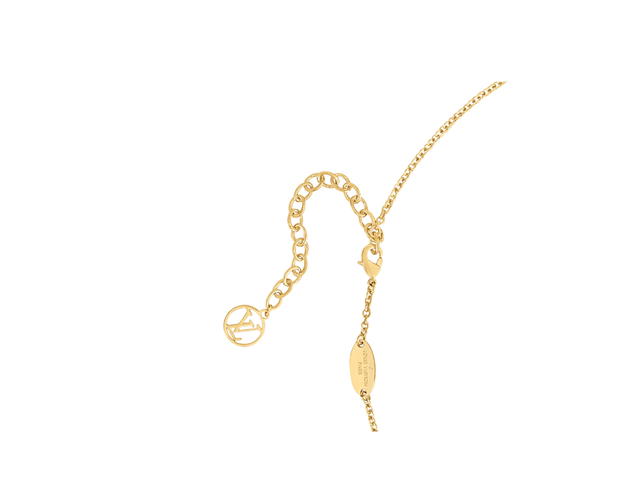 Louis Vuitton Louis Vuitton Iconic Necklace In Crystal Gold-color Finish With Monogram Flower Charm - view 3