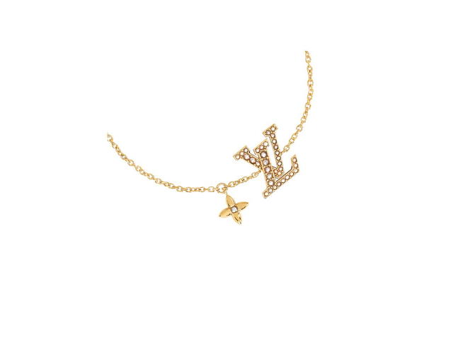 Louis Vuitton Louis Vuitton Iconic Pearls Bracelet In Metal With Gold-Color Finish White Resin Pearls And Enamel - view 3