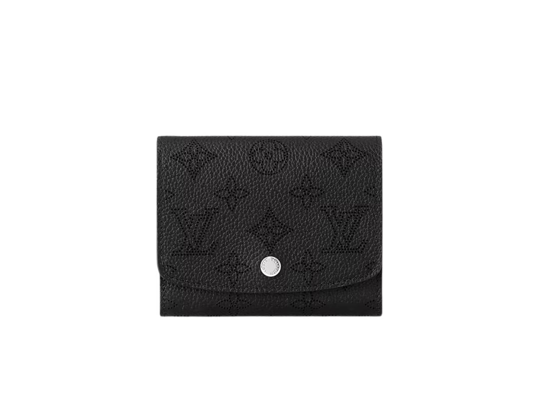 Louis Vuitton Louis Vuitton Iris Small Wallet In Mahina Calfskin With Silver Hardware Black