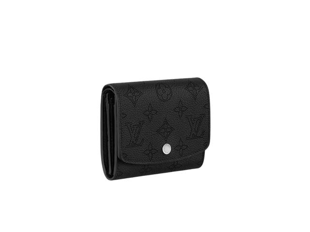 Louis Vuitton Louis Vuitton Iris Small Wallet In Mahina Calfskin With Silver Hardware Black - view 2
