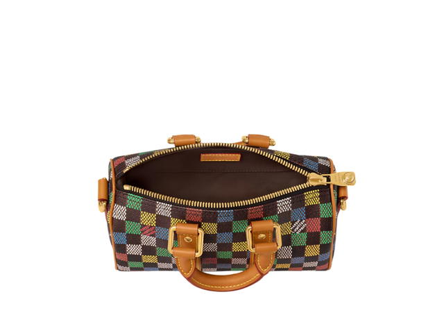 Louis Vuitton Louis Vuitton Keepall Bandoulière 25 In LV Vers Damier Ebene coated canvas With Aged-gold-tone hardware - view 4