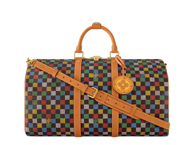 Louis Vuitton Louis Vuitton Keepall Bandoulière 50 In LV Vers Damier Ebene coated canvas With Aged gold tone hardware - view 1