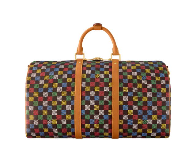 Louis Vuitton Louis Vuitton Keepall Bandoulière 50 In LV Vers Damier Ebene coated canvas With Aged gold tone hardware - view 2
