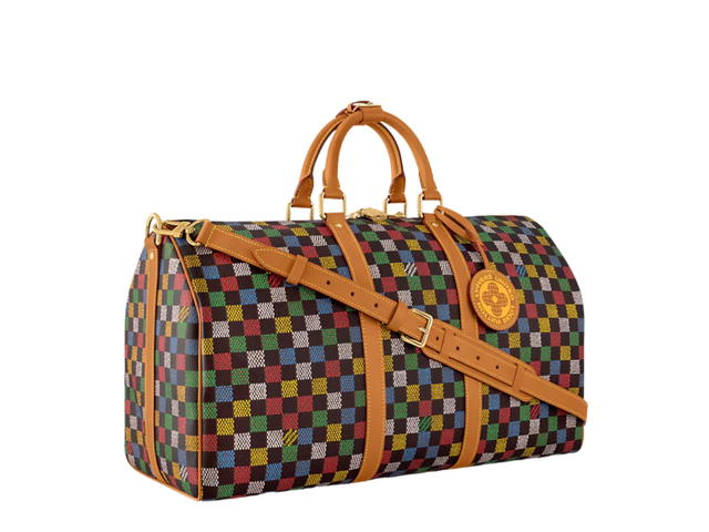 Louis Vuitton Louis Vuitton Keepall Bandoulière 50 In LV Vers Damier Ebene coated canvas With Aged gold tone hardware - view 3