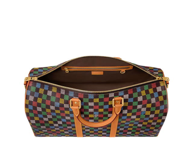 Louis Vuitton Louis Vuitton Keepall Bandoulière 50 In LV Vers Damier Ebene coated canvas With Aged gold tone hardware - view 4