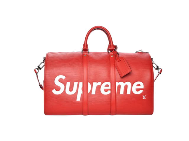 Louis Vuitton Louis Vuitton x Supreme Keepall Duffle Bag - view 3