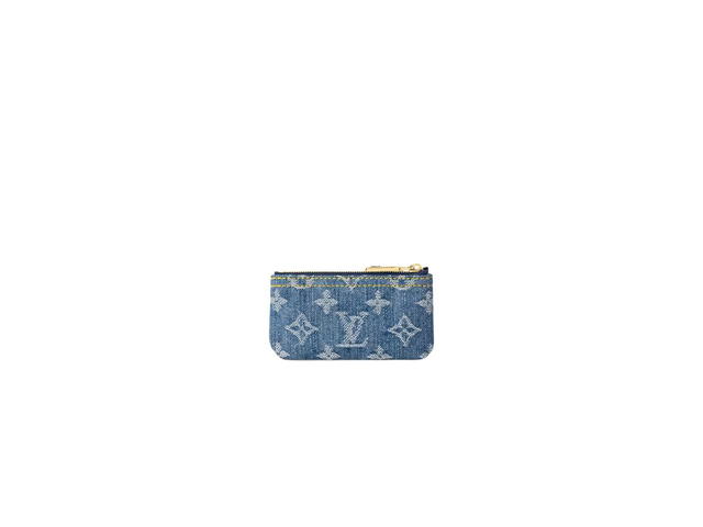 Louis Vuitton Louis Vuitton Key Pouch In Monogram Denim Canvas With Gold-Color Hardware Denim Blue - view 4