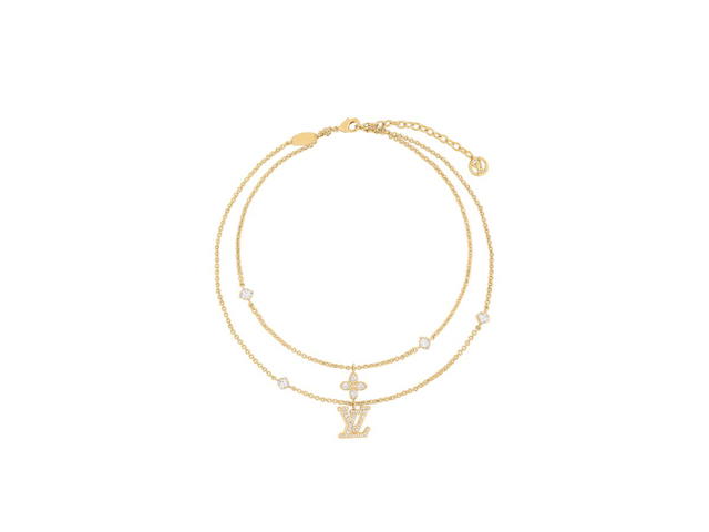 Louis Vuitton Louis Vuitton Lady LV Necklace In Gold-Tone Metal Enhanced With Sparkling Crystals - view 1