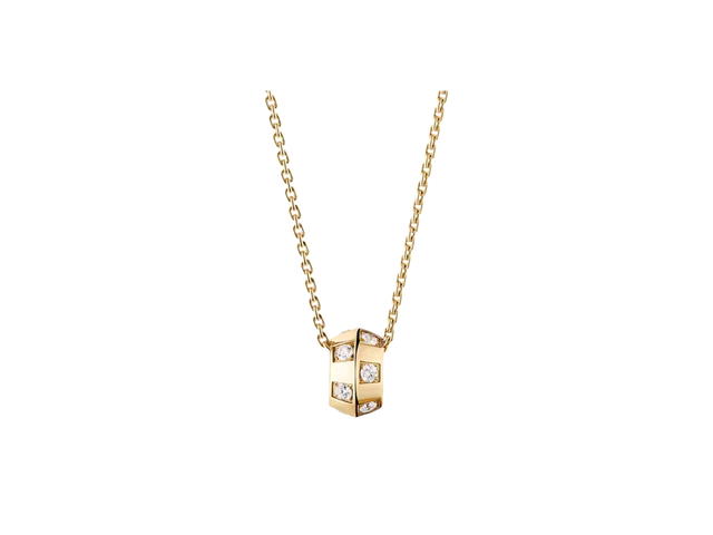 Louis Vuitton Louis Vuitton Le Damier De Louis Vuitton Pendant In Yellow Gold And Diamonds - view 1
