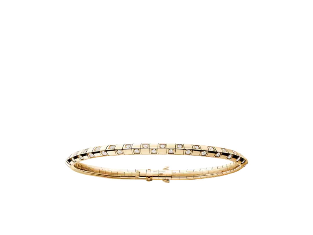 Louis Vuitton Louis Vuitton Le Damier De Louis Vuitton Small Bracelet In Yellow Gold And Diamonds
