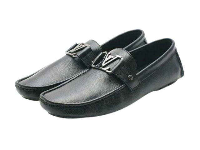 Louis Vuitton Louis Vuitton Logo Loafers Black - view 2