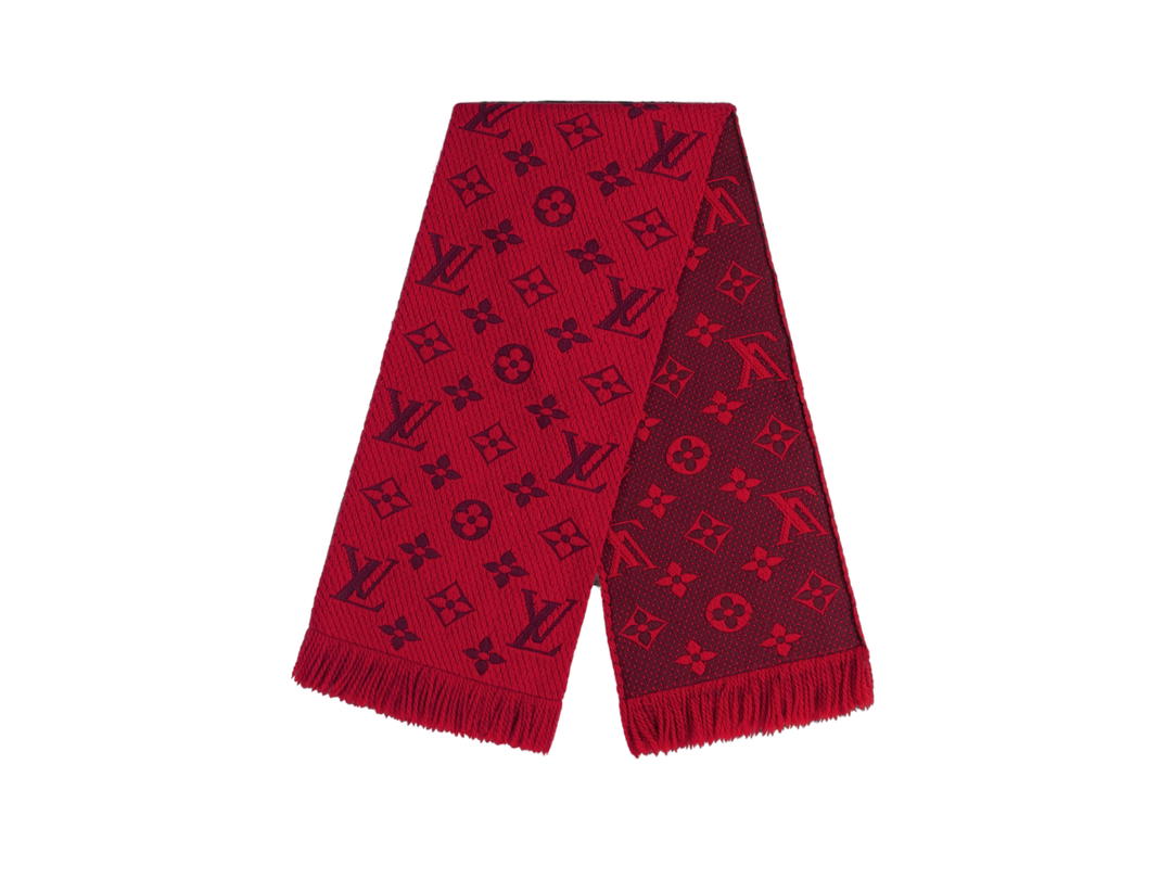 Louis Vuitton Louis Vuitton Logomania Scarf In Monogram Pattern In Organza Silk Red