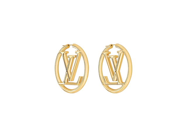 Louis Vuitton Louis Vuitton Louise Hoop GM Earrings In Metal With Gold-Color Finish - view 1