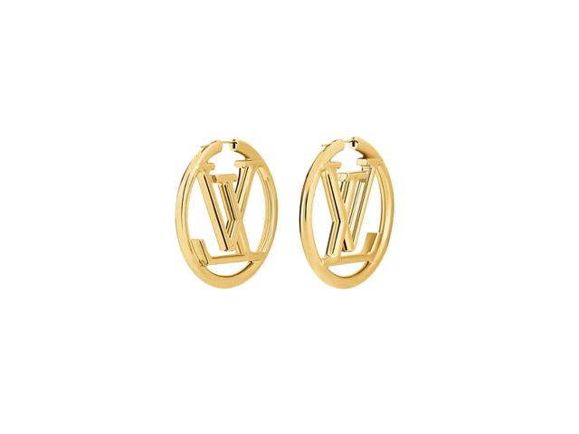 Louis Vuitton Louis Vuitton Louise Hoop GM Earrings In Metal With Gold-Color Finish - view 2
