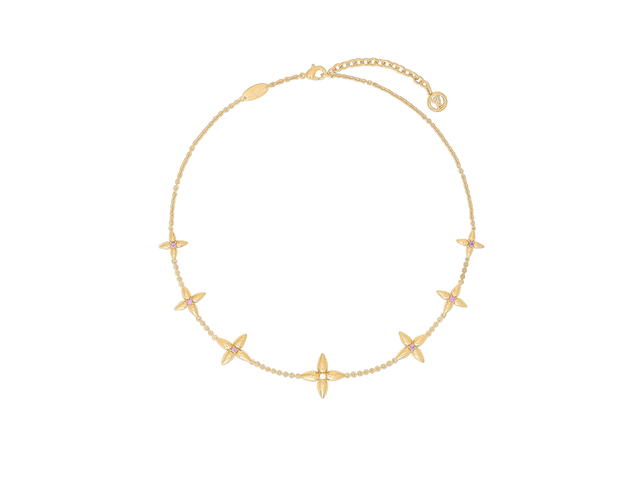 Louis Vuitton Louis Vuitton Louisette Signature Necklace In Metal With Flower Charm Gold-Color Finish - view 1