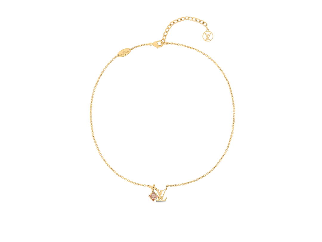 Louis Vuitton Louis Vuitton Loulougram Necklace In Monogram Flower Metal With Gold-Colour Finish