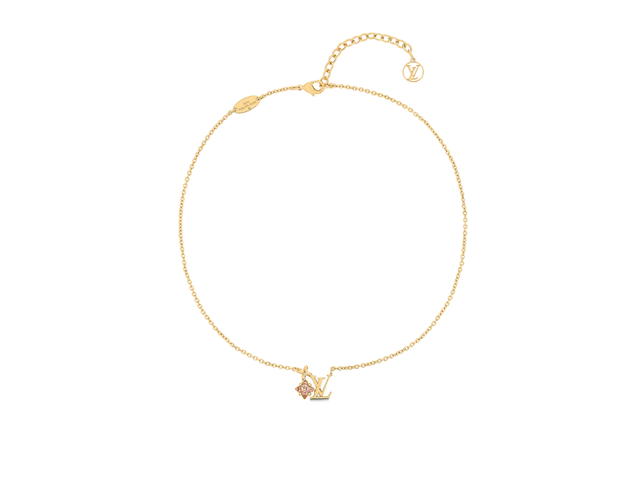 Louis Vuitton Louis Vuitton Loulougram Necklace In Monogram Flower Metal With Gold-Colour Finish - view 1