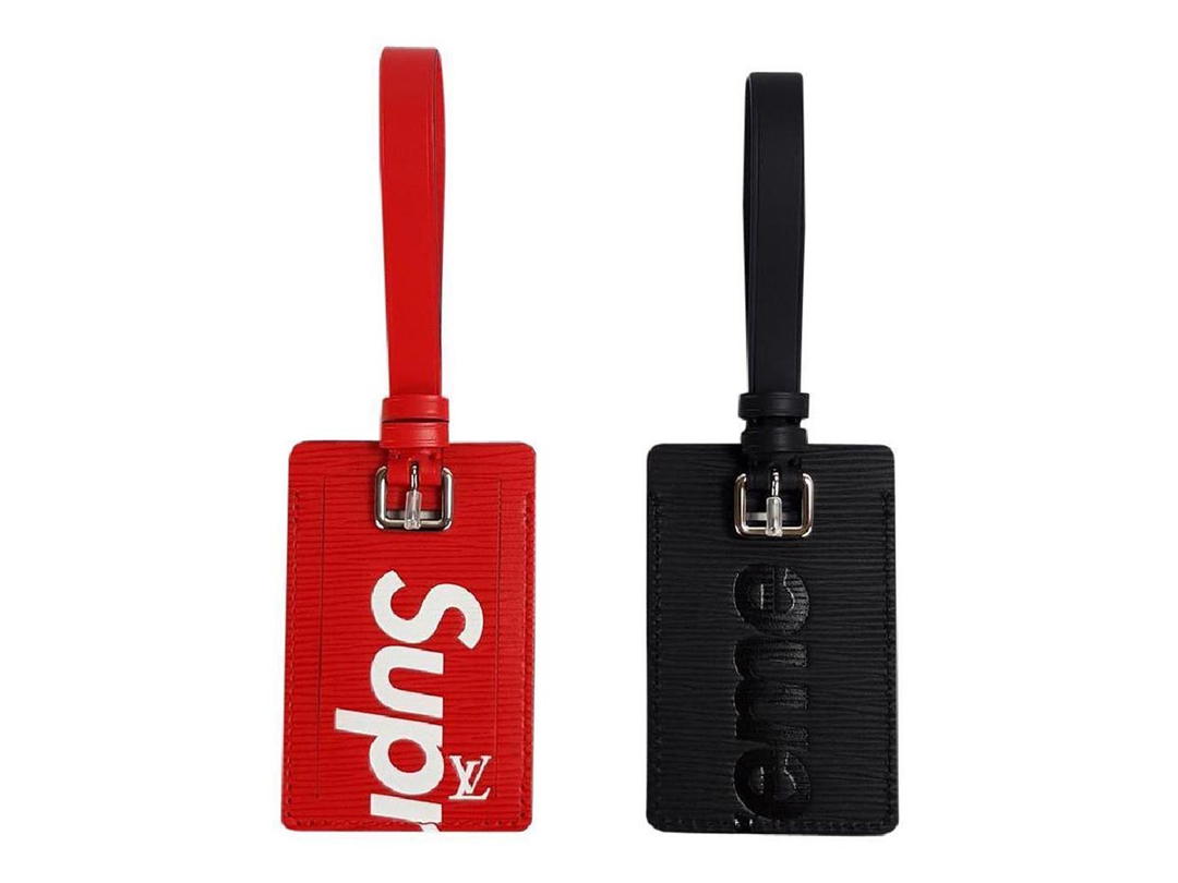 Louis Vuitton Louis Vuitton x Supreme Luggage Tag Set Epi Black/Red