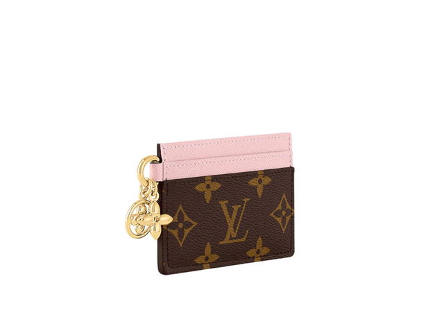 Louis Vuitton Louis Vuitton Card Holder In Monogram Coated Canvas And Cowhide Leather Rose Ballerine Pink - view 2