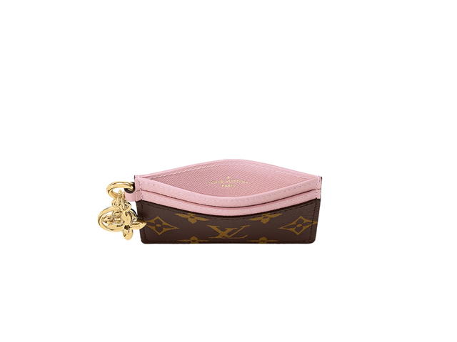 Louis Vuitton Louis Vuitton Card Holder In Monogram Coated Canvas And Cowhide Leather Rose Ballerine Pink - view 3