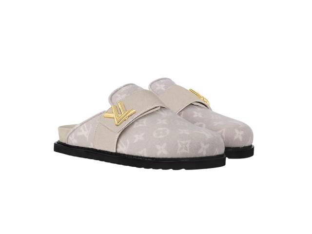 Louis Vuitton Louis Vuitton LV Cosy Flat Comfort Clog Monogram Wool Grey (W) - view 2