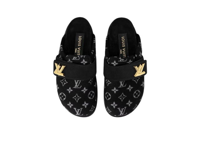 Louis Vuitton Louis Vuitton LV Cosy Flat Comfort Clog Monogram Wool Noir (W) - view 3