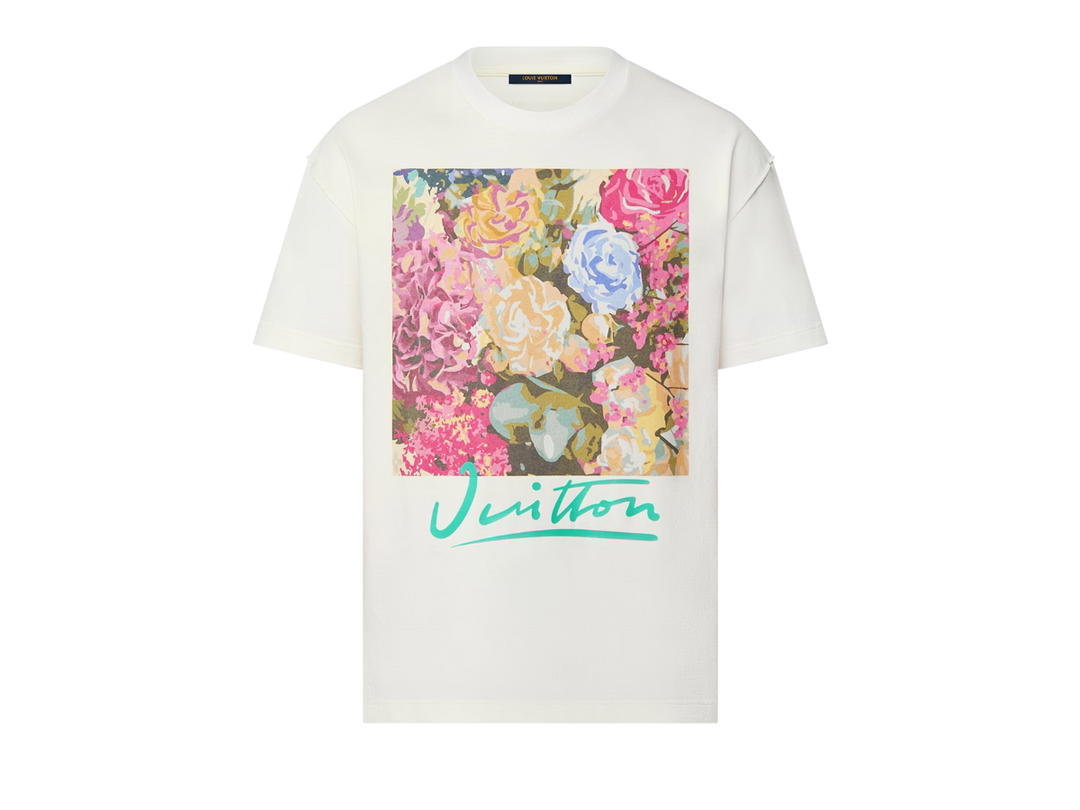Louis Vuitton Louis Vuitton LV Flower Tapestry Print T-Shirt Milky White