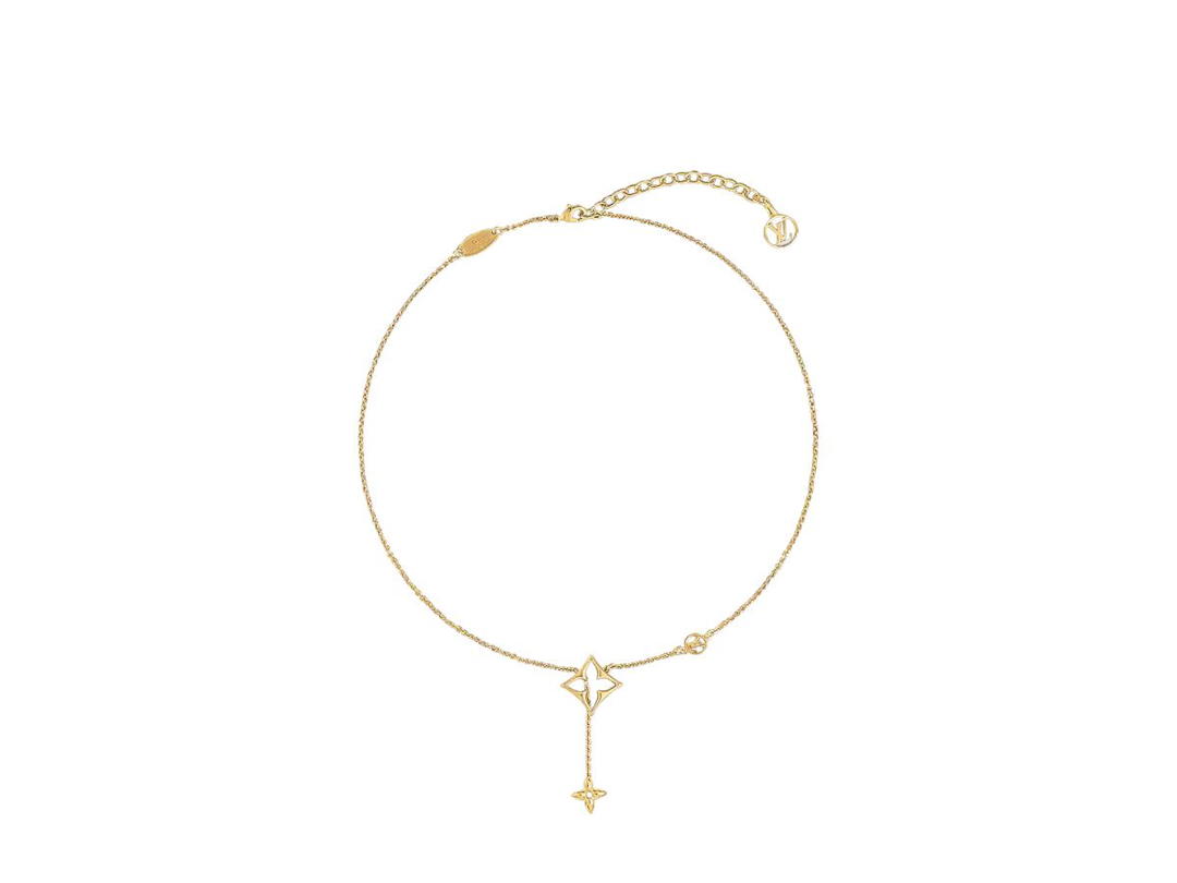 Louis Vuitton Louis Vuitton LV Flowergram Necklace In Gold-Tone Metal With Monogram Flower
