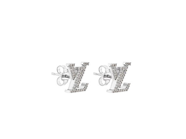Louis Vuitton Louis Vuitton LV Iconic Earrings In Metal With Silver-Color Finish Hardware - view 1