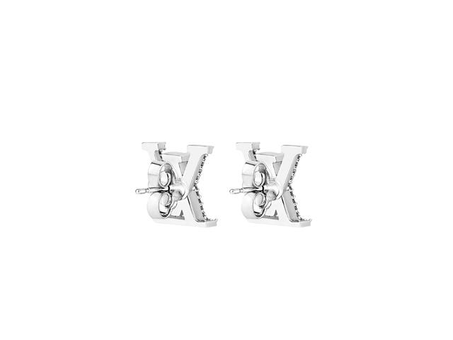 Louis Vuitton Louis Vuitton LV Iconic Earrings In Metal With Silver-Color Finish Hardware - view 2