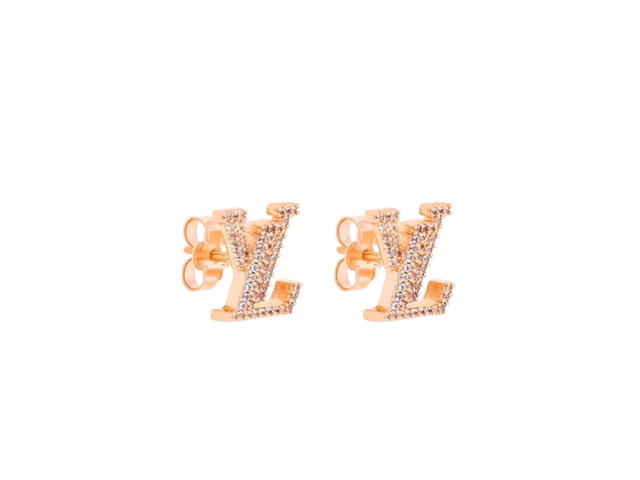 Louis Vuitton Louis Vuitton LV Iconic Earrings In Rose Gold-Color Finish With Crystal - view 1
