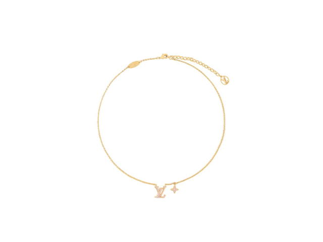 Louis Vuitton Louis Vuitton LV Iconic Enamel Necklace In Gold-Finish Metal With Pink Enamel - view 1