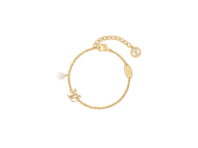 Louis Vuitton Louis Vuitton LV Iconic Louisa Bracelet In Metal With Gold-Color Finish - view 1