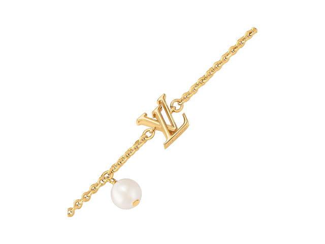 Louis Vuitton Louis Vuitton LV Iconic Louisa Bracelet In Metal With Gold-Color Finish - view 2