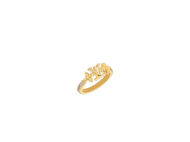 Louis Vuitton Louis Vuitton LV Iconic Ring In LV Initials-Monogram Flower Metal With Gold-Color Finish - view 1