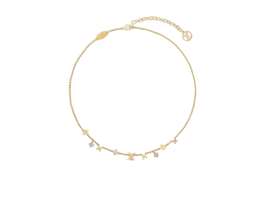 Louis Vuitton Louis Vuitton LV In The Sky Necklace In Metal With Gold-Color Finish And Crystal