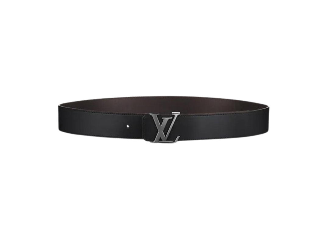 Louis Vuitton Louis Vuitton Lv Initiales 40MM Reversible Belt In Leather With Sliver Hardware Black-Brown