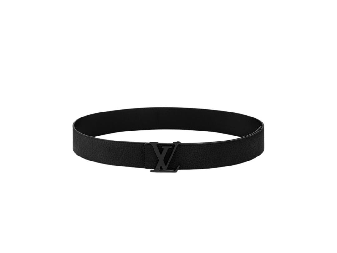 Louis Vuitton Louis Vuitton Initiales 40MM Reversible Belt In Taurillon Leather Recto Side And Double-Sided Calf Leather Embossed Monogram Pattern Black