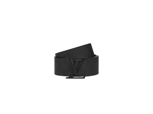 Louis Vuitton Louis Vuitton Initiales 40MM Reversible Belt In Taurillon Leather Recto Side And Double-Sided Calf Leather Embossed Monogram Pattern Black - view 3
