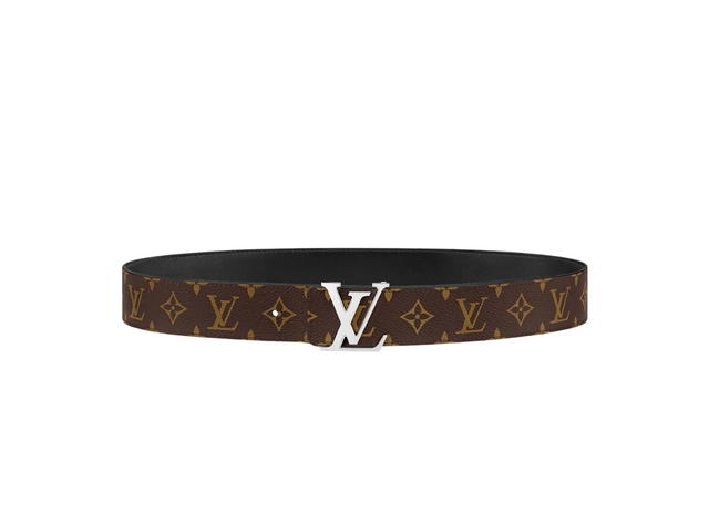 Louis Vuitton Louis Vuitton LV Initiales 40MM Reversible In Monogram Canvas And Smooth Black Calf Leather With Shiny Silvery LV Buckle - view 1