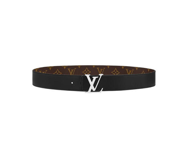 Louis Vuitton Louis Vuitton LV Initiales 40MM Reversible In Monogram Canvas And Smooth Black Calf Leather With Shiny Silvery LV Buckle - view 2